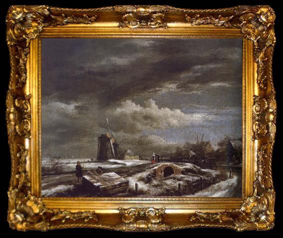 framed  Jacob van Ruisdael Winter Landscape, ta009-2